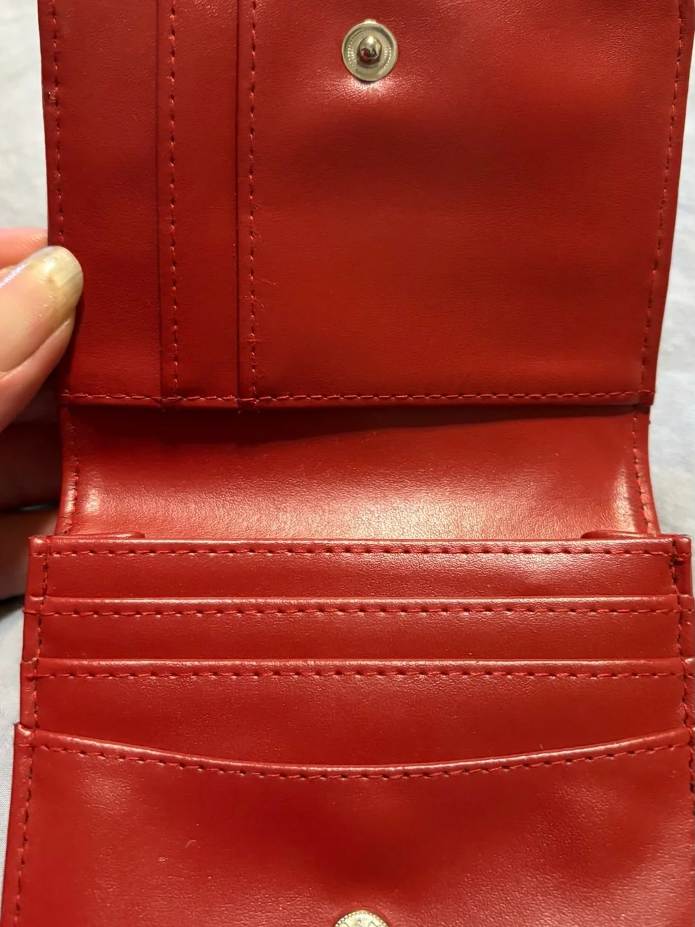 Buxton Red Pebbled Leather Phone Wallet Case